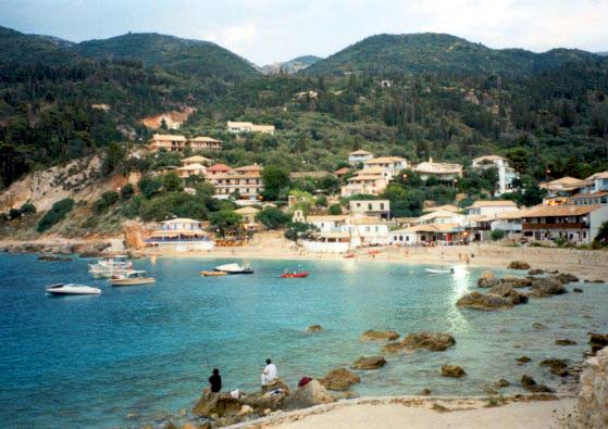 Agios Nikitas village from the seaside