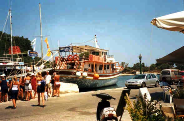 Boat "Gaios" at the harbour of Gaios